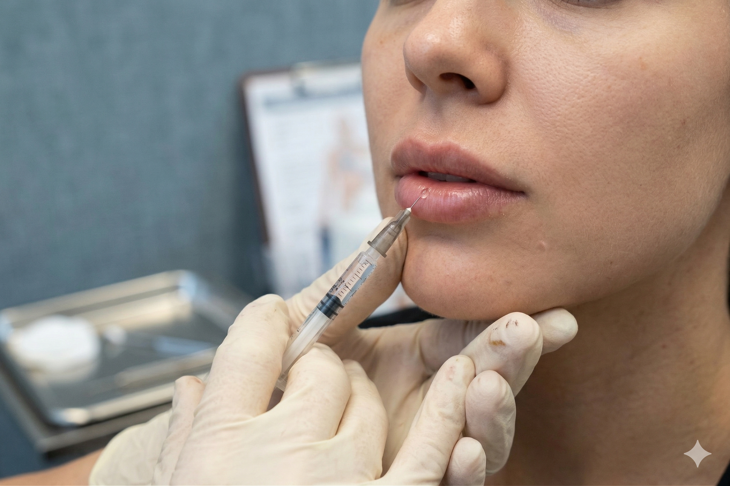 Lip filler injection treatment